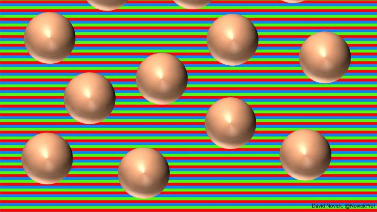 Optische Täuschung: Welche Farben haben diese Kugeln?