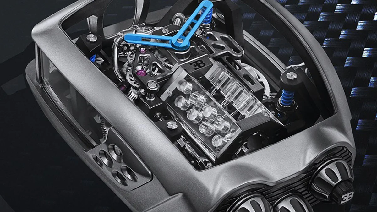 Jacob & Co: Bugatti-Luxusuhr mit eingebautem 16-Zylinder-Motor