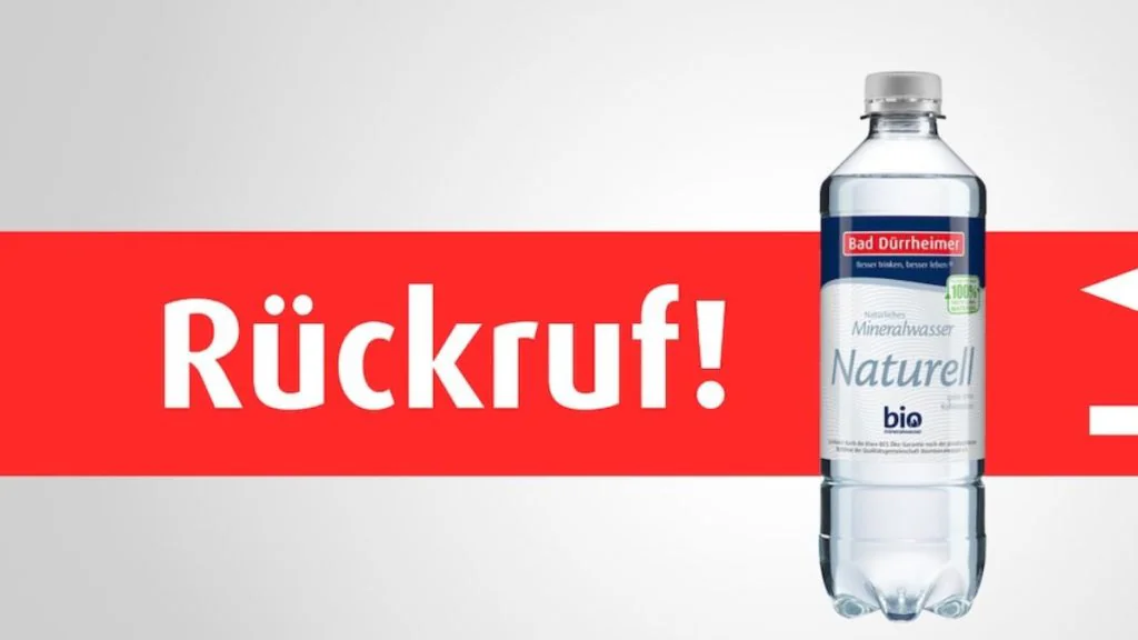 Vorsicht: Großer Mineralwasser-Rückruf gestartet