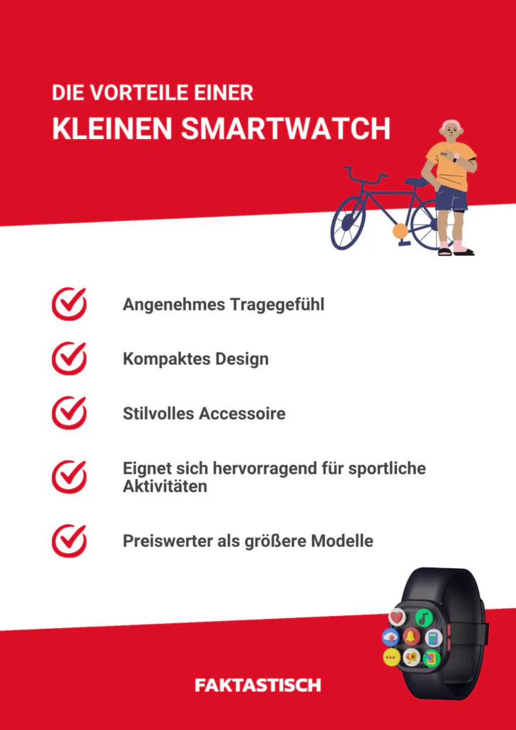 Die kleinste Smartwatch ➤ ideal für schmale Handgelenke