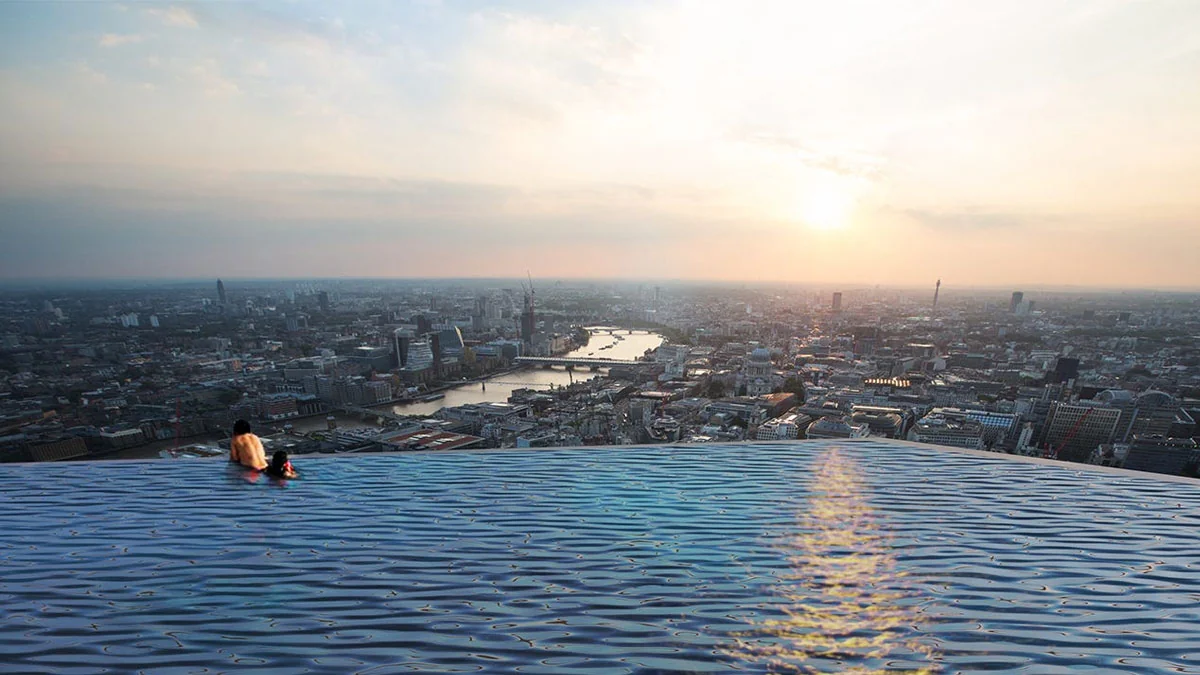 London: Der weltweit erste Infinity-Pool mit 360-Grad-Blick