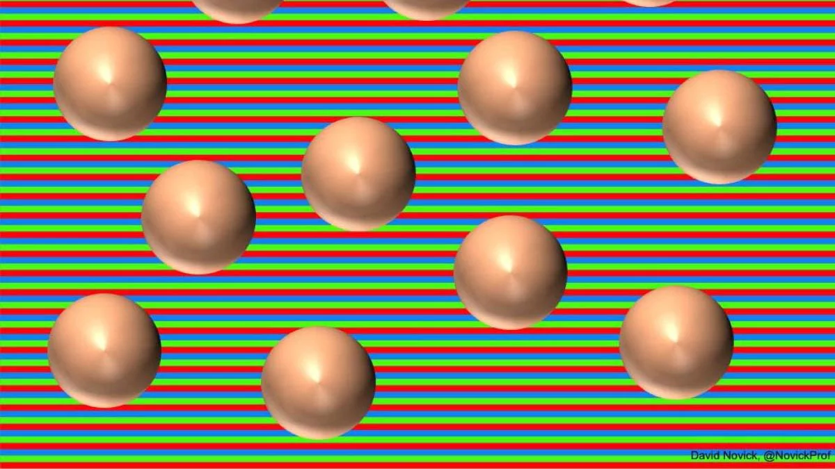 Optische Täuschung: Welche Farben haben diese Kugeln?