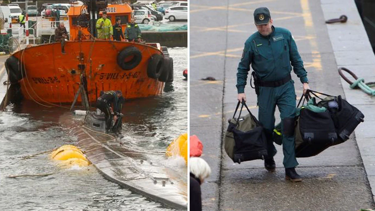 Spanien: Drei Tonnen Kokain in U-Boot entdeckt