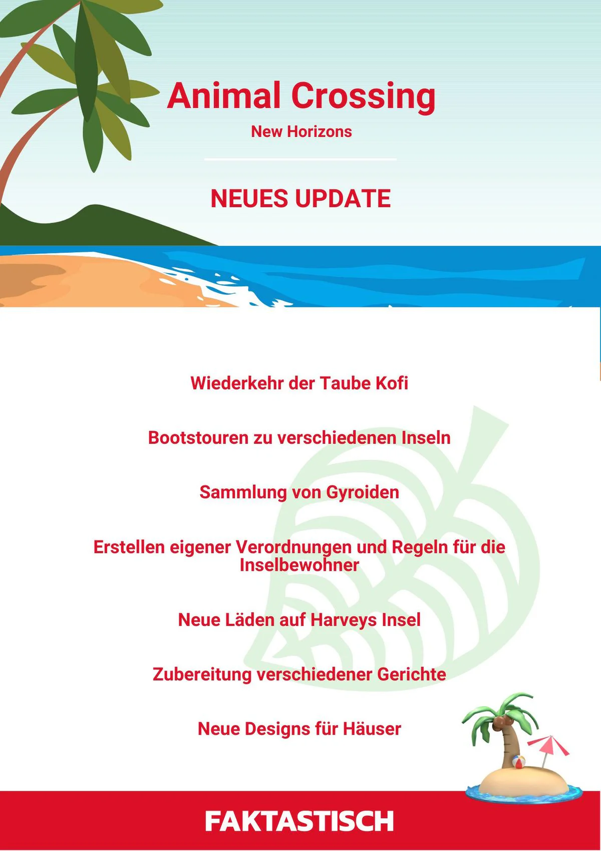 Animal Crossing: New Horizons – Wichtige Infos zum Update