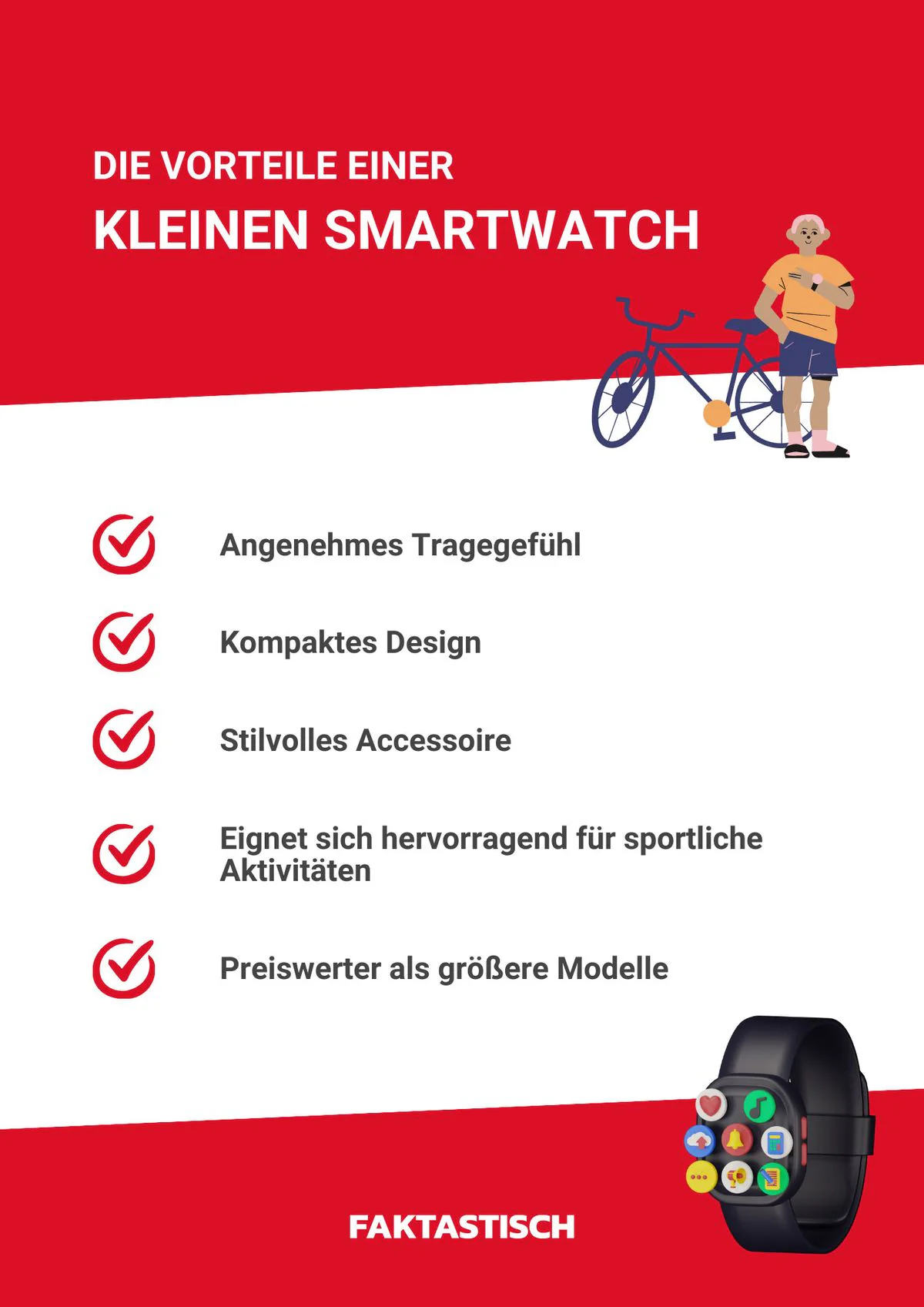 Die kleinste Smartwatch ➤ ideal für schmale Handgelenke